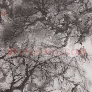 关山月《出行图》国画山水作品图片赏析