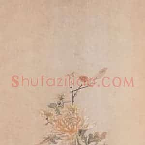 1900年 高剑父《花卉四条》国画花鸟作品图片赏析
