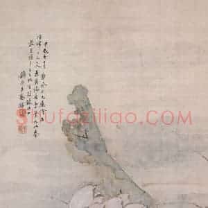 1904年 高剑父《并蒂莲花》国画花鸟作品图片赏析