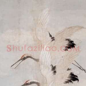 1927年 陈树人《闲云野鹤》国画花鸟作品图片赏析