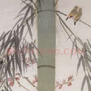 1948年 陈树人《双栖永好》国画花鸟作品图片赏析