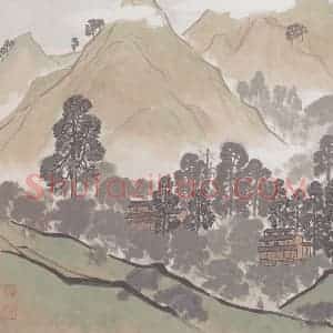 陈树人《山水》国画山水作品图片赏析