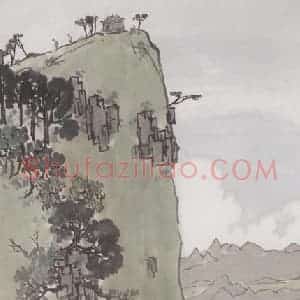 陈树人《庐山远眺》国画山水作品图片赏析