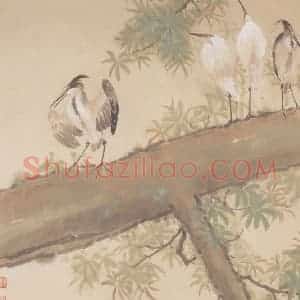 陈树人《春雨过后》国画花鸟作品图片赏析