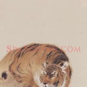 1915年 高奇峰《猛虎图》国画花鸟作品图片赏析
