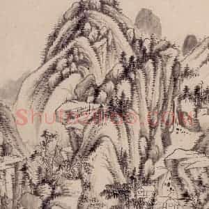清代 吴历《仿古山水册》国画山水作品图片赏析