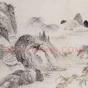清代 吴历《吴历等山水图册》国画山水作品图片赏析