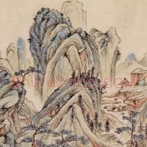 清代 吴历《仿古山水册》国画山水作品图片赏析