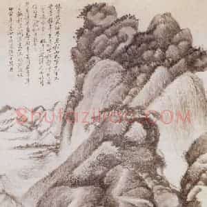 清代 吴历《松壑鸣琴图轴》国画山水作品图片赏析