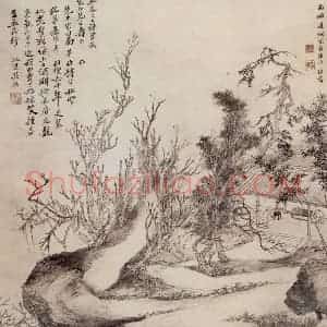 清代 吴历《南皋图轴》国画山水作品图片赏析