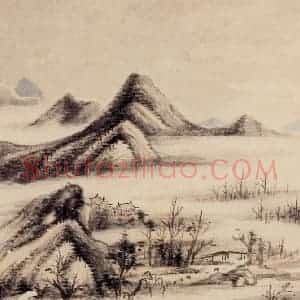清代 吴历《仿古山水册》国画山水作品图片赏析