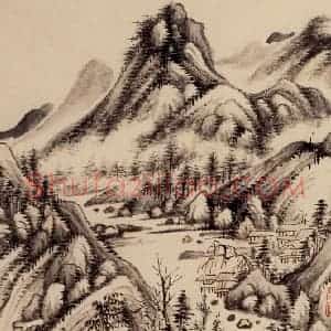 清代 吴历《仿古山水册》国画山水作品图片赏析