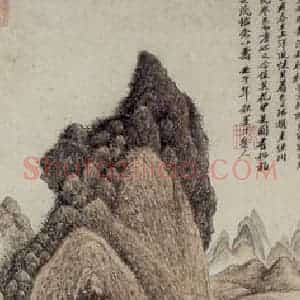 清代 吴历《静深秋晓图轴》国画山水作品图片赏析