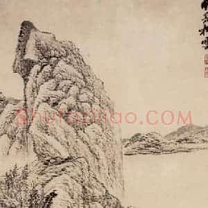 清代 吴历《南岳松云图轴》国画山水作品图片赏析