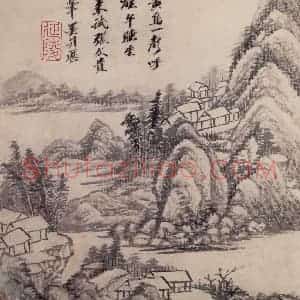 清代 吴历《墨笔山水册》国画山水作品图片赏析