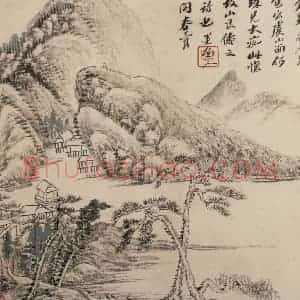 清代 吴历《墨笔山水册》国画山水作品图片赏析