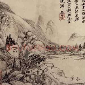 清代 吴历《墨笔山水册》国画山水作品图片赏析