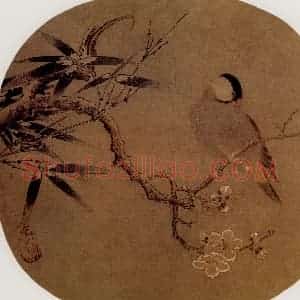 宋代 林椿《梅竹寒禽图》国画花鸟作品图片赏析