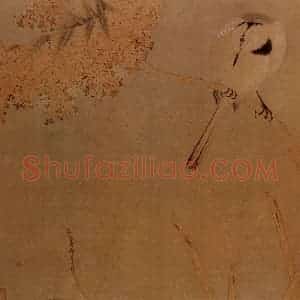 宋代 夫名《枯荷鹊钨图》国画花鸟作品图片赏析