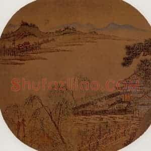 宋代 夫名《瑶台玩月图》国画山水作品图片赏析