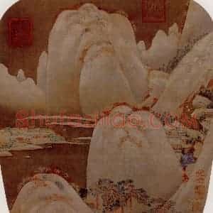 宋代 夫名《雪霁图》国画山水作品图片赏析
