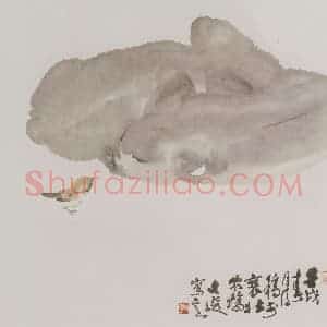 1982年 汤文选《酣梦》国画作品图片赏析