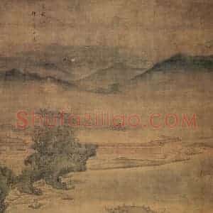 清代 袁江《汉宫秋月图》国画山水作品图片赏析