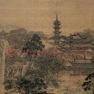 清代 袁耀《山水通景屏》国画山水作品图片赏析
