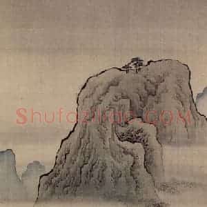 清代 袁江《仙山楼阁》国画山水作品图片赏析