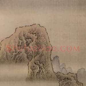 清代 袁江《秋郊来骑》国画山水作品图片赏析