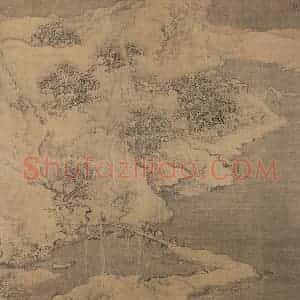 清代 袁江《雪霁行旅》国画山水作品图片赏析