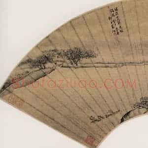 清代 袁江《山雨欲来风满楼》国画山水作品图片赏析