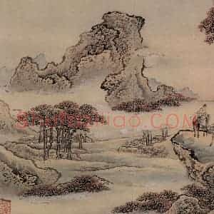 清代 袁耀《山水册》国画山水作品图片赏析