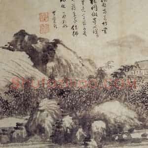 明代 李流芳《山水图册》国画山水工笔作品图片赏析