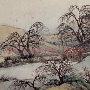 明代 沈周《东庄图册》国画山水工笔作品图片赏析