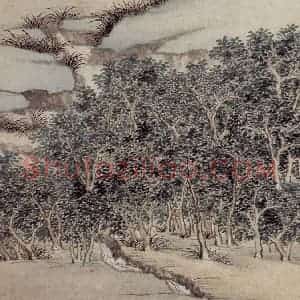 明代 沈周《东庄图册》国画山水工笔作品图片赏析