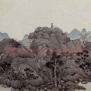 明代 沈周《东庄图册》国画山水工笔作品图片赏析