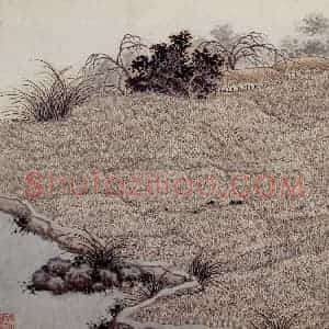 明代 沈周《东庄图册》国画山水工笔作品图片赏析