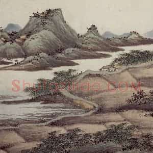 明代 沈周《东庄图册》国画山水工笔作品图片赏析