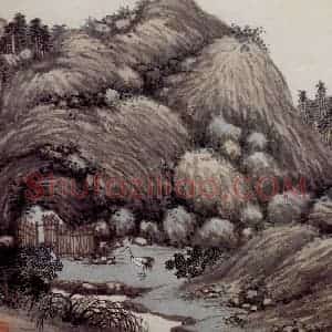 明代 沈周《东庄图册》国画山水工笔作品图片赏析