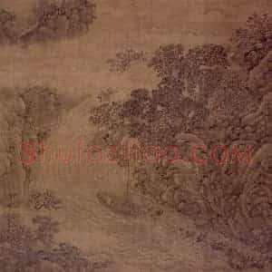 明代 谢时臣《高江急峡图轴》国画山水工笔作品图片赏析