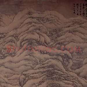 明代 宋旭《峨嵋雪霁图轴》国画山水工笔作品图片赏析