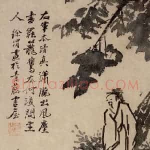 徐渭《花卉人物图册》国画花鸟作品图片赏析
