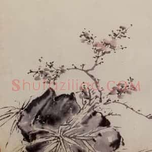 徐渭《墨花图册》国画花鸟作品图片赏析