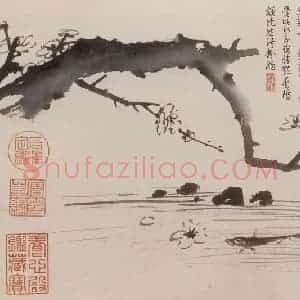 徐渭《泼墨十二段卷》国画花鸟作品图片赏析