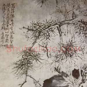 徐渭《三友图》国画花鸟作品图片赏析