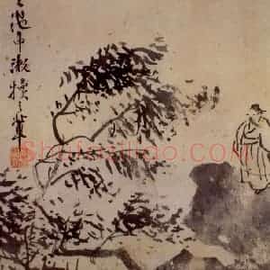 徐渭《山水人物图册》国画山水人物作品图片赏析