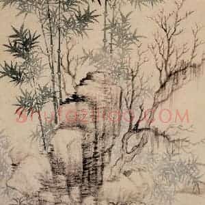 清代 恽寿平《写生花卉竹石图册》国画花鸟作品图片赏析