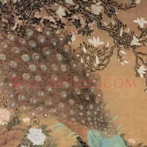 清代 虞沅《玉堂富贵图》国画花鸟作品图片赏析