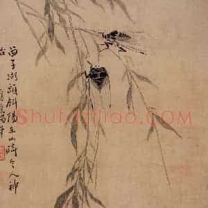 清代 颜岳《花鸟图册》国画花鸟作品图片赏析